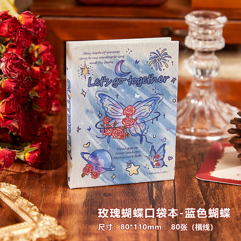 Dream Butterfly Pocket Book Portátil portátil de alto valor para niñas Los estudiantes llevan un libro de cuentas manual mini a7