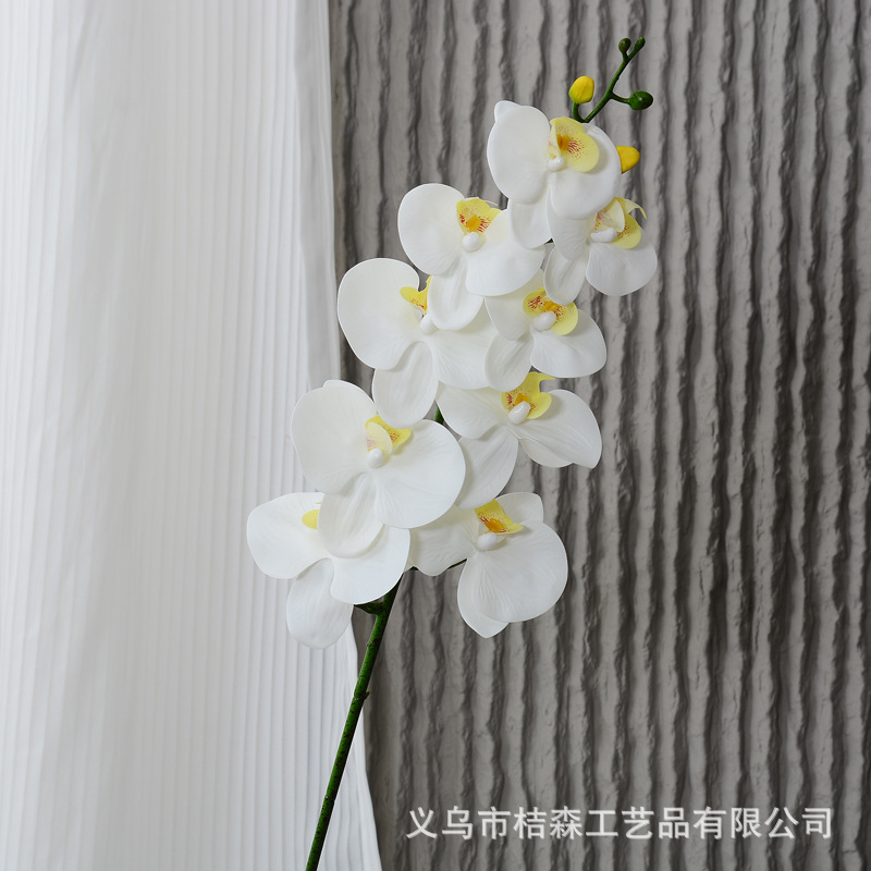 Flores de alta calidad 9 cabezas 7 cabezas 5 cabezas orquídeas mariposa sensación realista tela de seda de película flores falsas decoración de boda nórdica