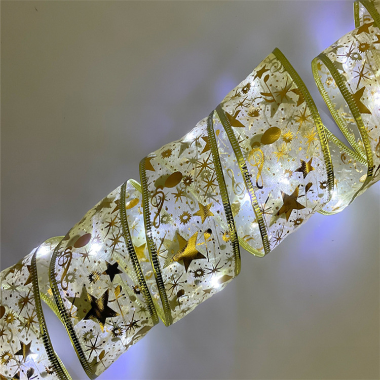 Nueva cinta de Navidad transfronteriza Cadena de luz árbol de Navidad luces decorativas Navidad LED cinta decoraciones fábrica al por mayor