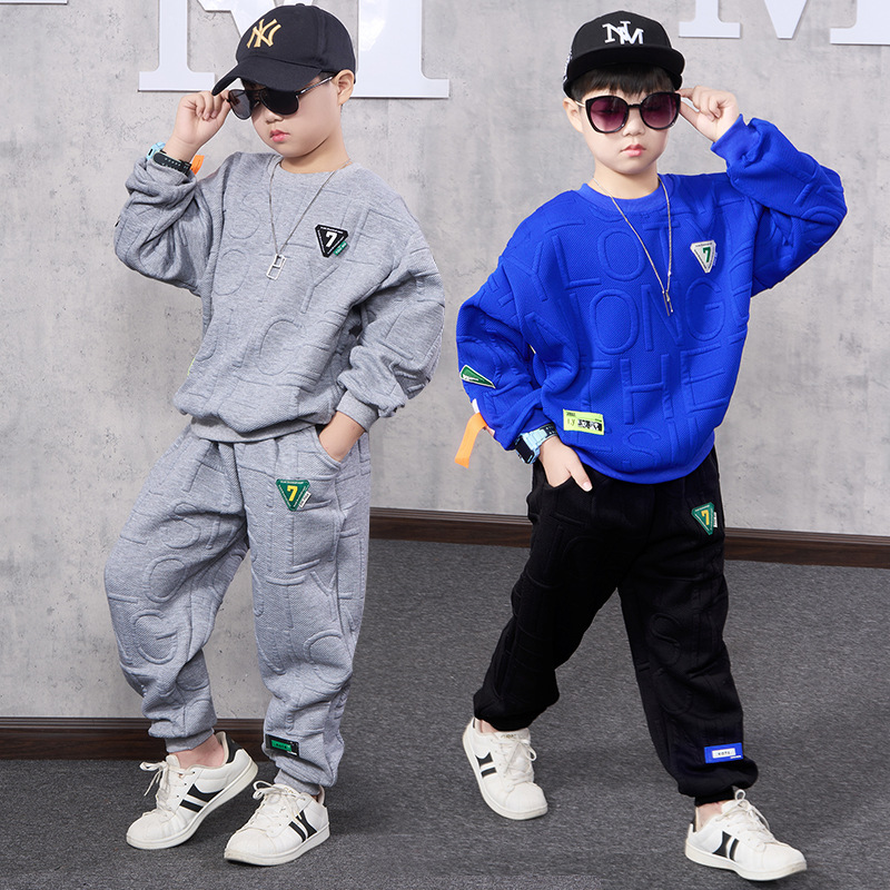 Set di maglioni da ragazzo 2023 Nuovi sport e autunno da metà a grande moda per bambini primaverile_voghion.com