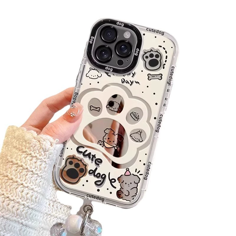 Apple, милый совместимый iPhone 16, чехол для телефона, мультяшный крем для iPhone15 Pro, 16promax, iphone, эффект зеркала, 17