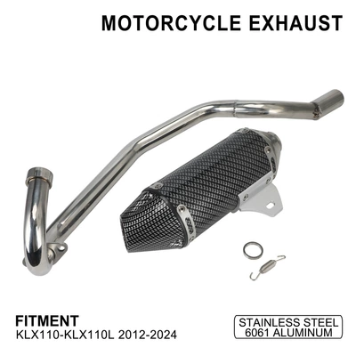 Applicable to KLX110/L 2012-2024 cross-country motorcycle modified accessories carbon fiber pattern full-section tail exhaust pipe (Motorcycle exhaust pipe)