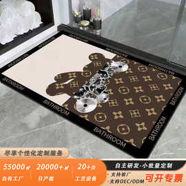 卡通浴室硅藻泥垫卫生间吸水防滑浴室速干厕所门口脚垫入户门地垫