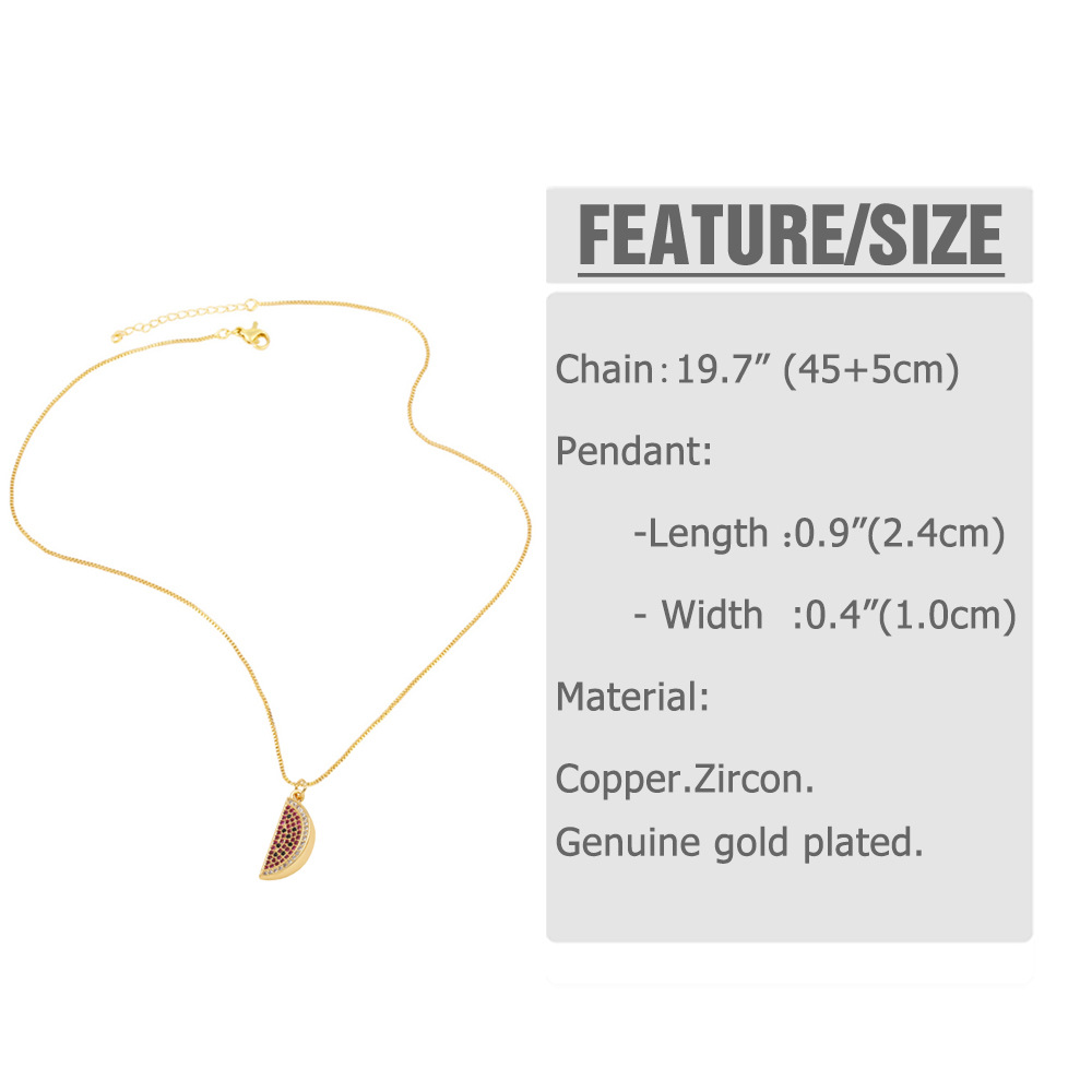 12g Weight Copper Pendant Material Wholesale Jewelry Retro Cherry Fruit Strawberry Copper Zircon Plating Pendant Necklace Box Chain
