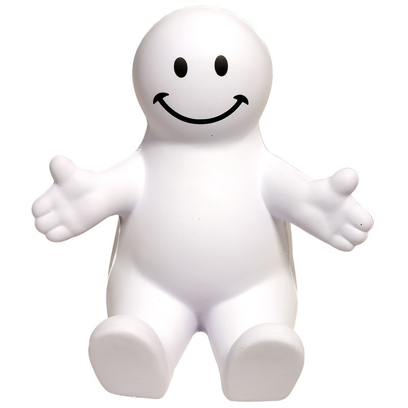 Pu espuma sonriente persona descompresión soporte de teléfono celular espuma de poliuretano esponja descompresión pequeña fuerza de agarre bola soporte