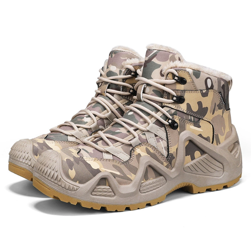 2024 Северо-восточный снег сапоги мужской зимой теплый бархат толстый походные сапоги теплые сапоги наружная водонепроницаемая нескользящая хлопковая обувь