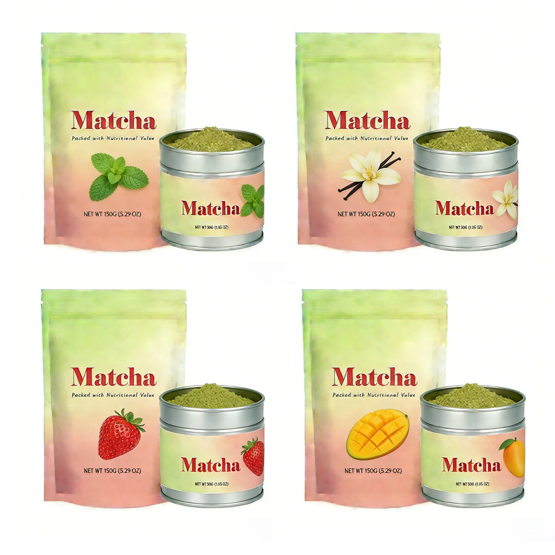 Cross-Border Flavored Matcha Green Tea Powder Export Matcha Green Tea Powder Canned Matcha Powder for Foreign Trade Cross-Border Flavored Matcha Green Tea Powder Export Matcha Green Tea Powder Canned Matcha Powder for Foreign Trade
