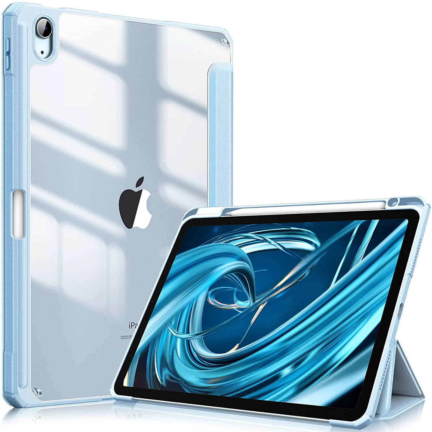 Чехол для таблицы подходит для iPad 10.9 Air 4TH поколения 2020 Tabu TPU прозрачный и ультра-тонкий