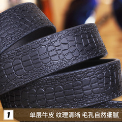 New Crocodile Pattern Leather Belt for Men, Wholesale, Casual Business, Automatic Clasp, Men's Fashion Belt, Versatile Pants Belt