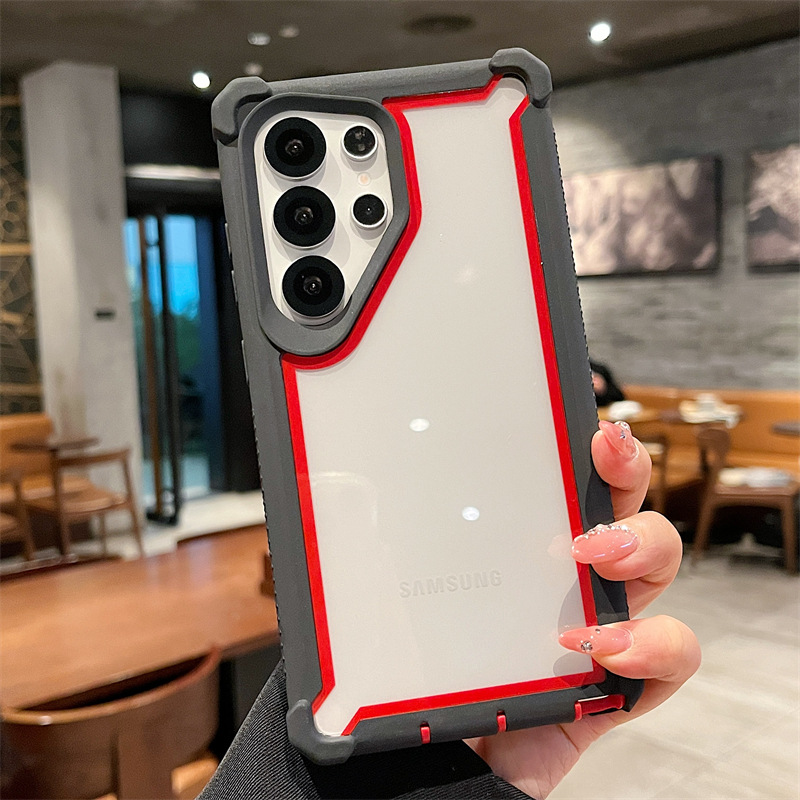 Funda para teléfono móvil Samsung S26UltraS25+ con diseño de bloques de color y protección anticaída en las cuatro esquinas A17A56A57A37 Europa y América image 8
