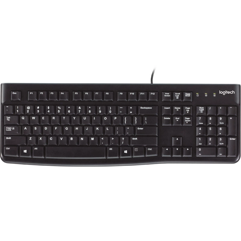 Logitech K120 wired keyboard home office desktop computer waterproof keyboard business computer keyboard