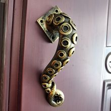 独立站 octopus door handle 蒸汽朋克复古章鱼门把手树脂工艺品