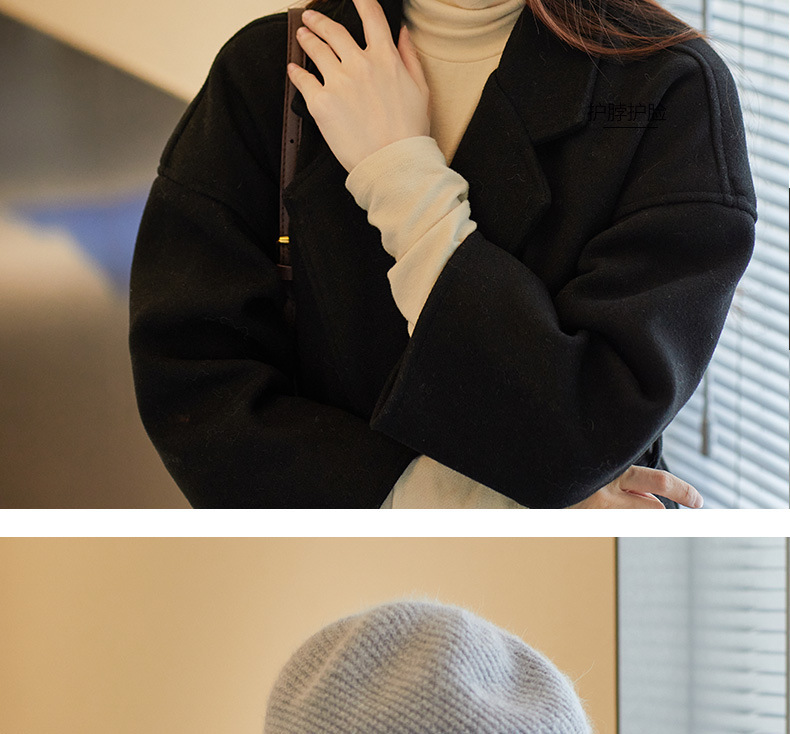 Gestrickte Damen Schiebermütze Mit Ohrenschutz Und Samtfutter_voghion.com