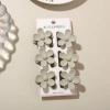 #4 Frosted Gray [Set of 6 with Cards] 3.5cm Five-petal Flower Style