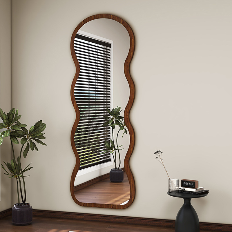Espejo de cuerpo entero de onda red, espejo de suelo doméstico de alto nivel, espejo de vestir de onda de pared, espejo de prueba de dormitorio image 2