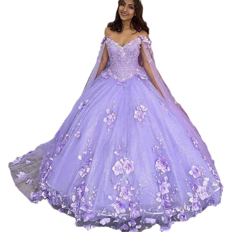 Primavera del baile, vestido de novia, princesa, vestido de novia, princesa de encaje tridimensional, dulce temperamento, vestido de novia
