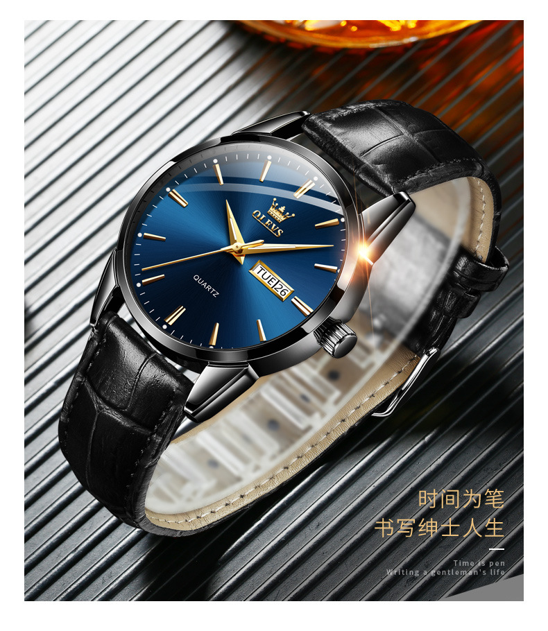 一件代发欧利时品牌手表跨境爆款石英表抖音直播防水男士手表男表详情20