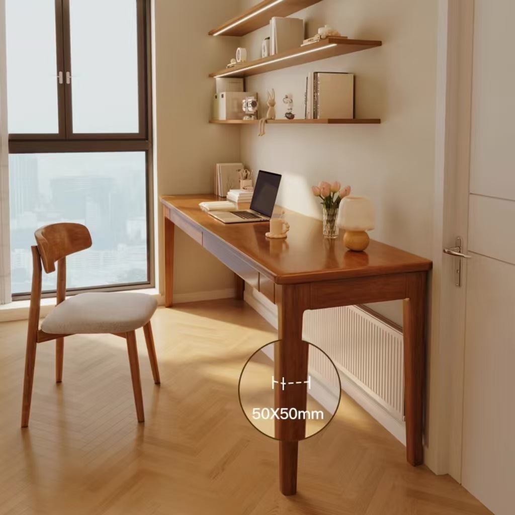 escritorio estrecho de madera sólida 40 / 45cm de ancho escritorio de computadora doméstica escritorio de escritorio