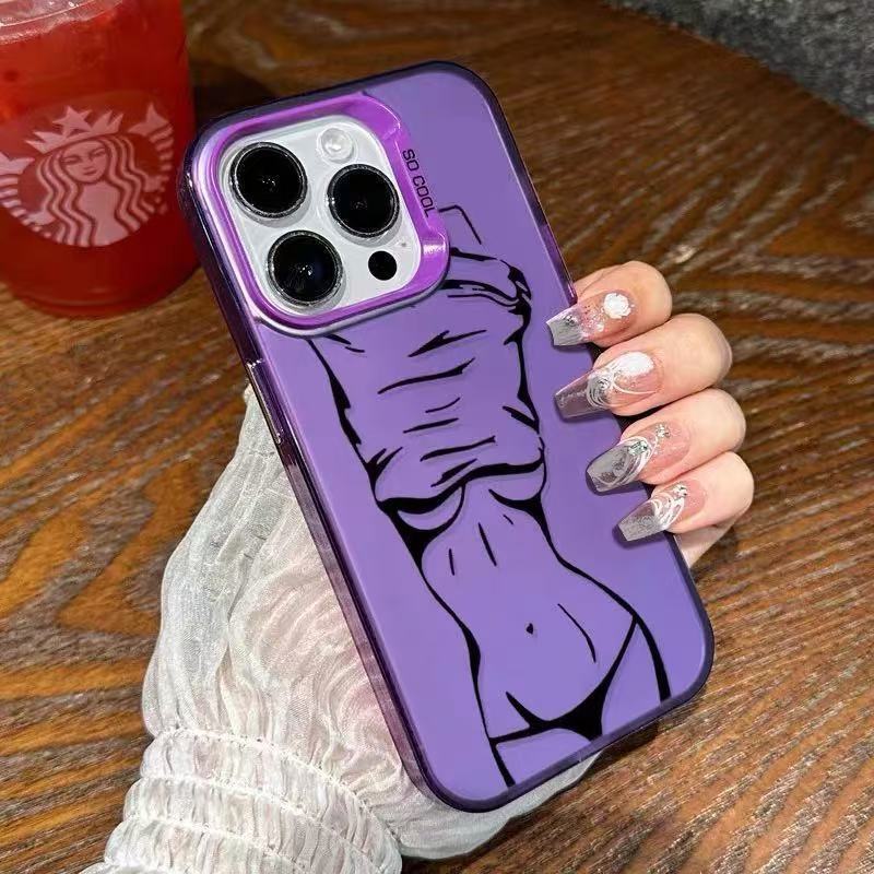 Nuevas líneas europeas y americanas para iPhone 16 funda para teléfono móvil Apple 15promax/14/13pro/12/11 hembra x