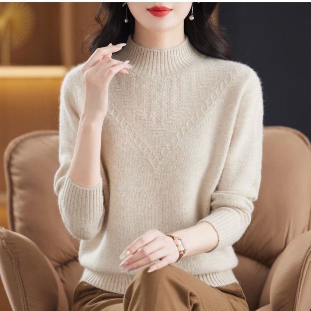 Base knitted fashionable keep warm demi-season short sweater