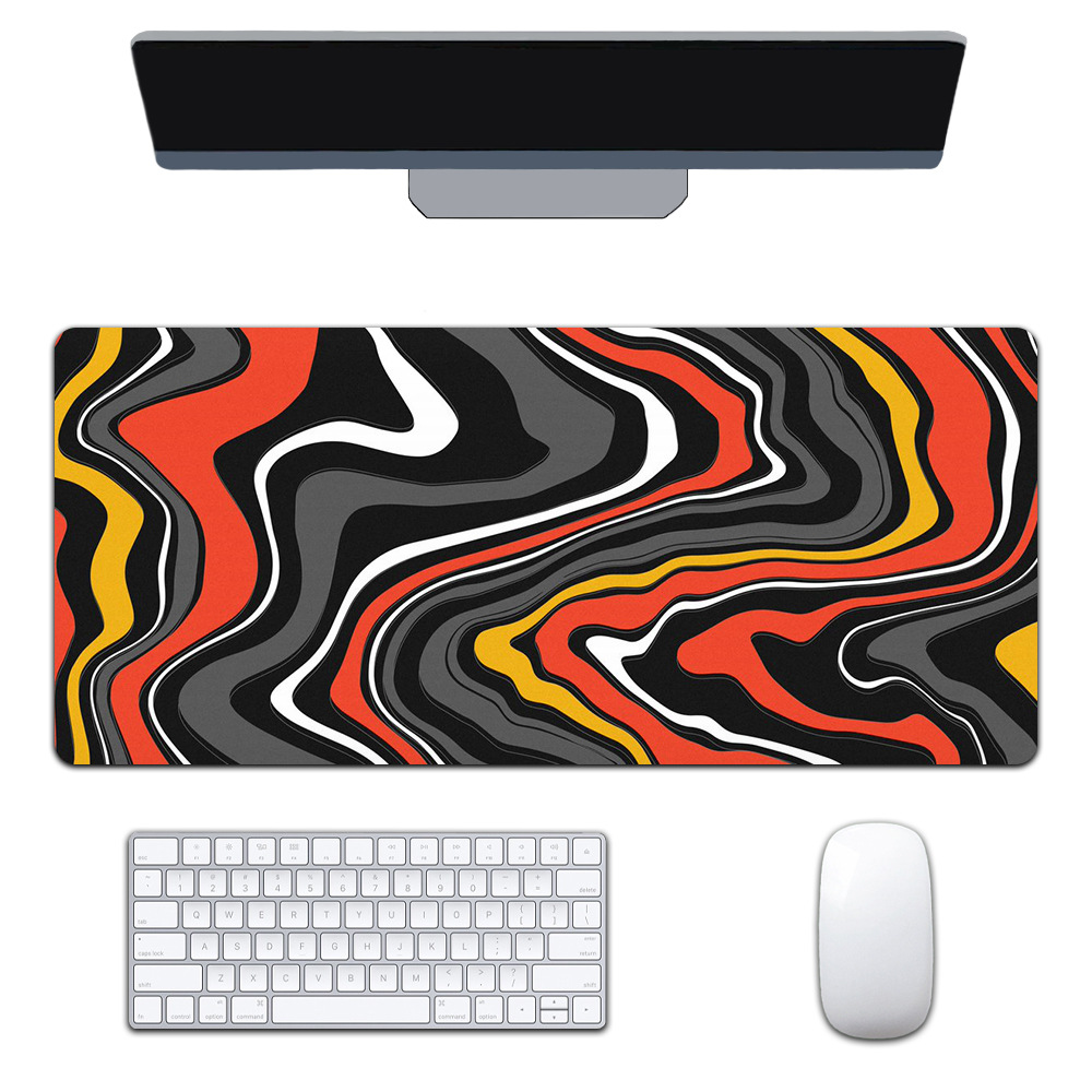 Mapa de calor transfronterizo extra-grande juego engrosado Oficina abstracto viento fluido colorido expansión corrugado mouse pad patrón personalizable