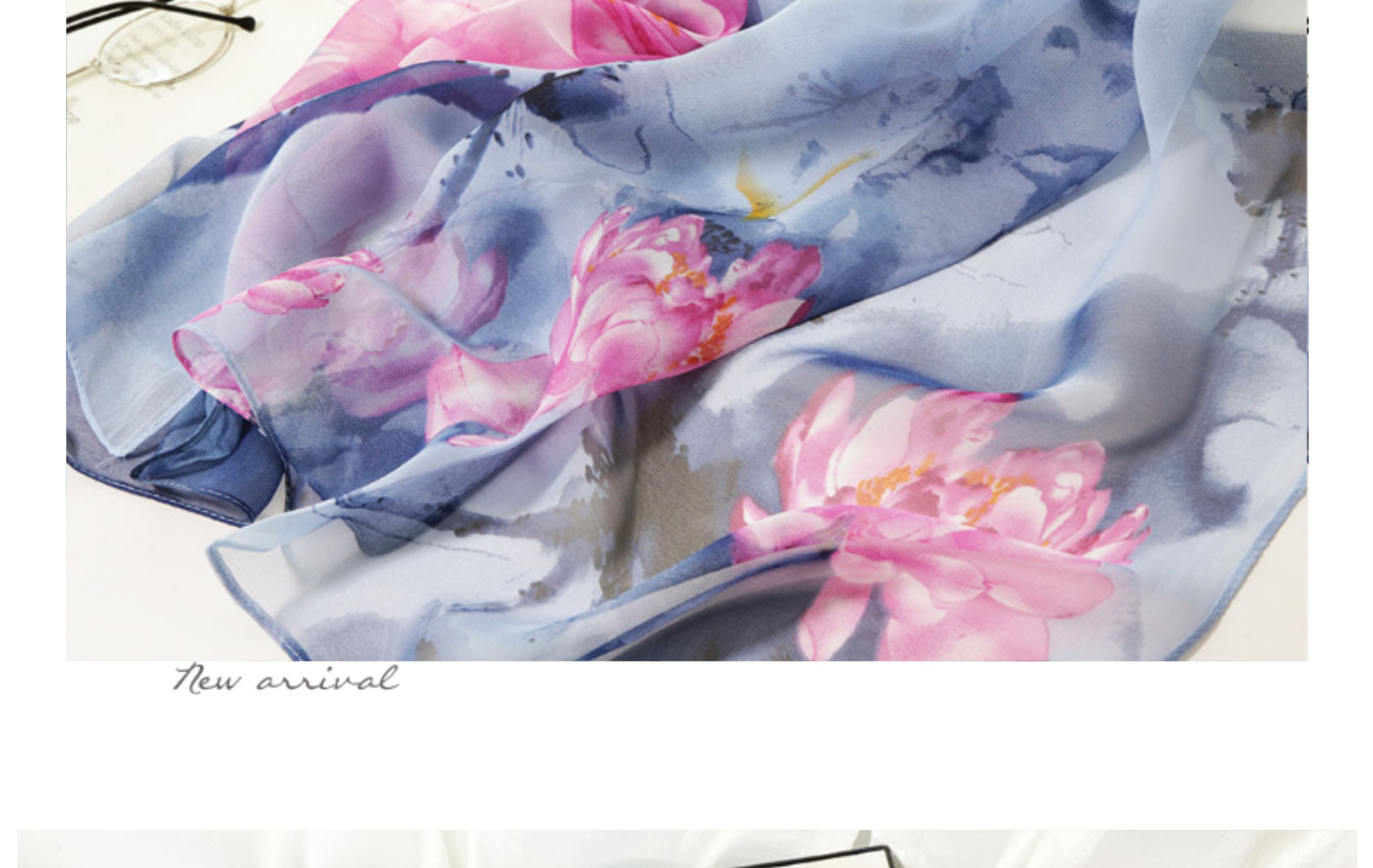Women's Elegant Flower Georgette Silk Scarves display picture 16