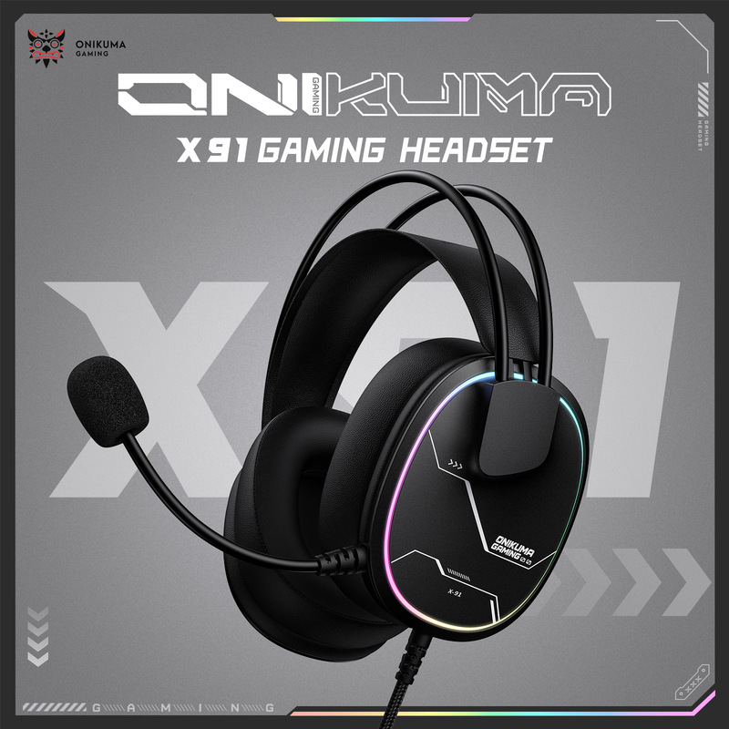 New Onikuma X91 Over-Ear Gaming Headset Wired Headphones for Pc Ps5 E-Sports with Microphone
