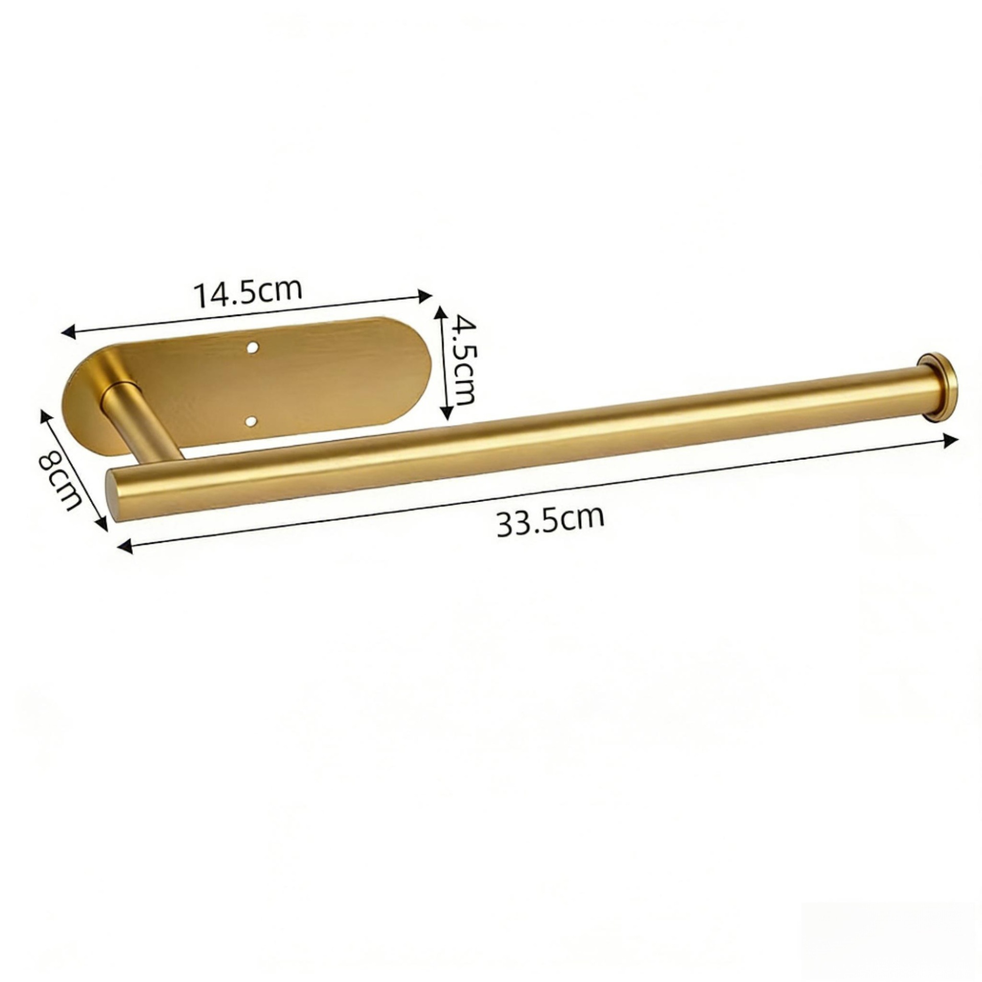 Holder de toallas de papel largo con base oval (dorado)