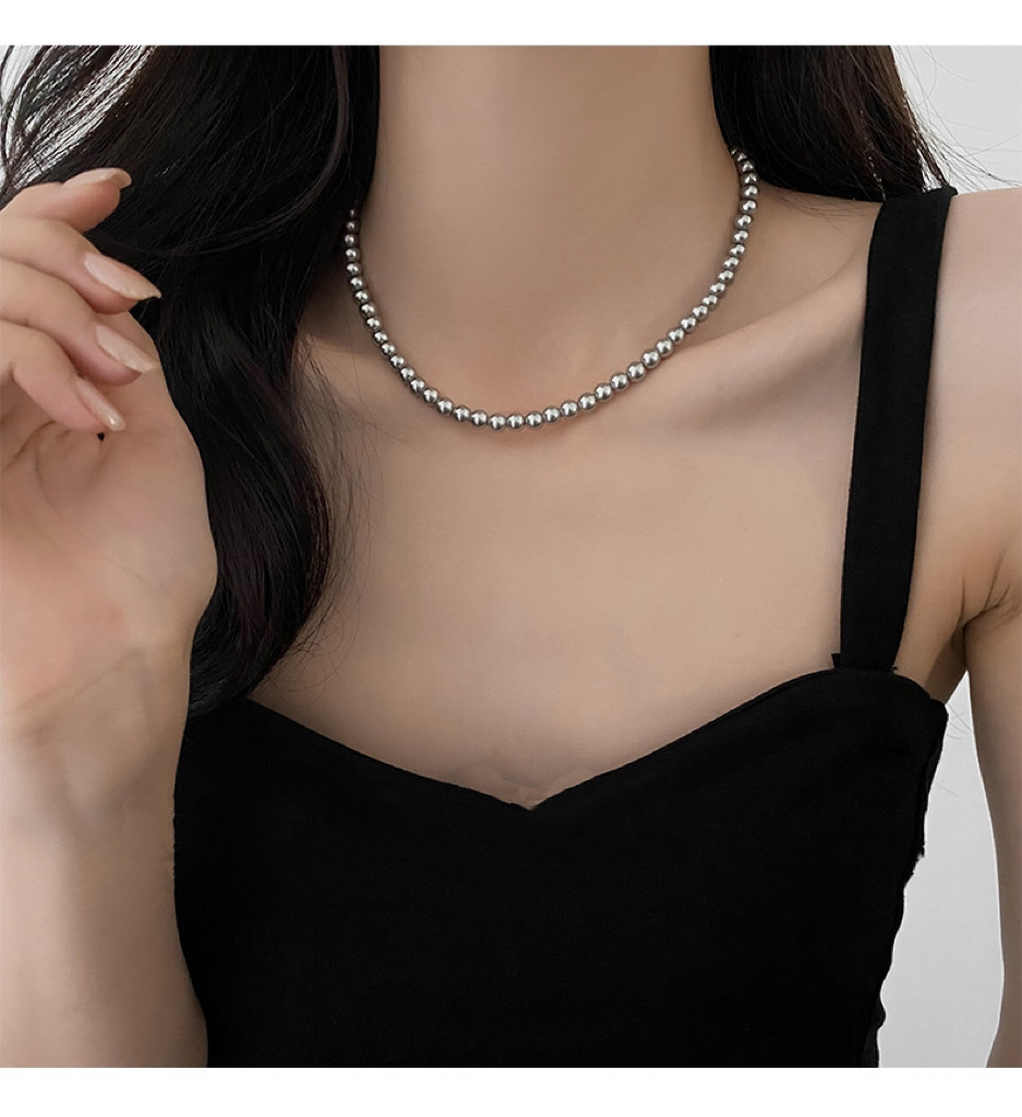 13g Weight Necklace Classification Artificial Pearls Chain Material 1 Piece Quantity Holiday, Daily Occasion 304 Stainless Steel, Artificial Pearl Material Geometric Pattern Women's Gender Beaded Design Elegant, Simple Style Style Elegant Simple Style Geometric 304 Stainless Steel Artificial Pearl Wholesale Necklace 9