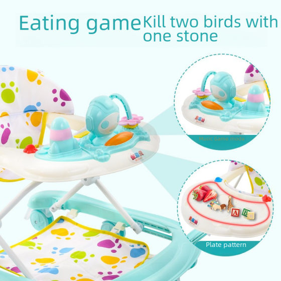 Baby Walker multi-function anti-O-leg anti-rollover push can sit boys and girls young children start line