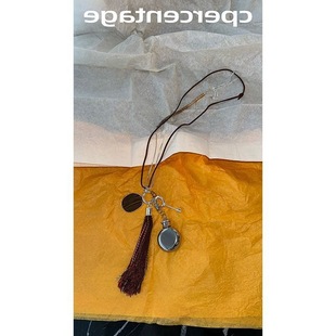 Multifunctional Trendy Retro Coffee Necklace for Women, Martini Niche Clavicle Chain, Original Design, Mixed Material