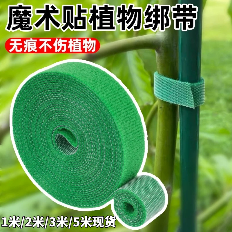 椰棕棒配件彩色魔术贴扎带户外绿植爬藤园艺盆栽插花固定绑带批发