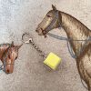 Single button - bright yellow - small d chain