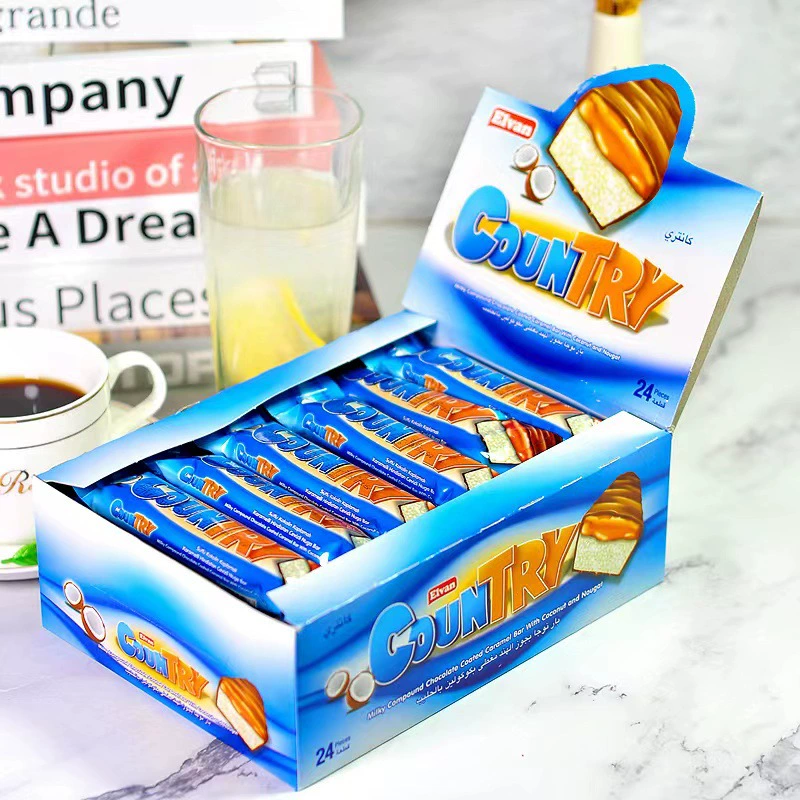 Turkey imported caramel beefly balds bolic frame candy chocolate sandwich milk coconut flavor 480g/box
