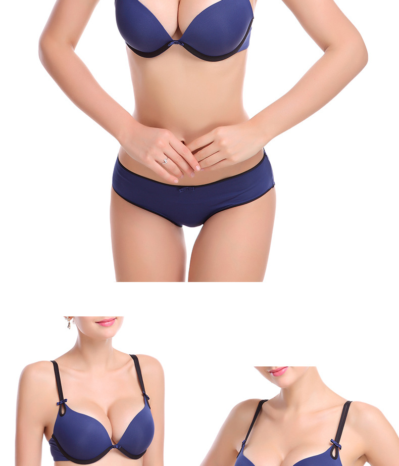 Fengqiu Winter New Bra Set with Smooth Steel Rim Memory Cotton Thickened Gathering Women's Underwear_voghion.com