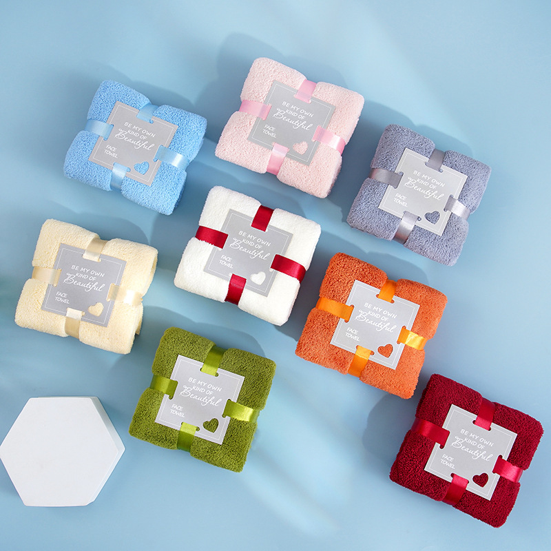 Coral Fleece Souvenir Towels for Wedding Celebrations, Bridal Gifts, and Birthday Banquet Gift Boxes, Wholesale Business for Cross-Border Supply