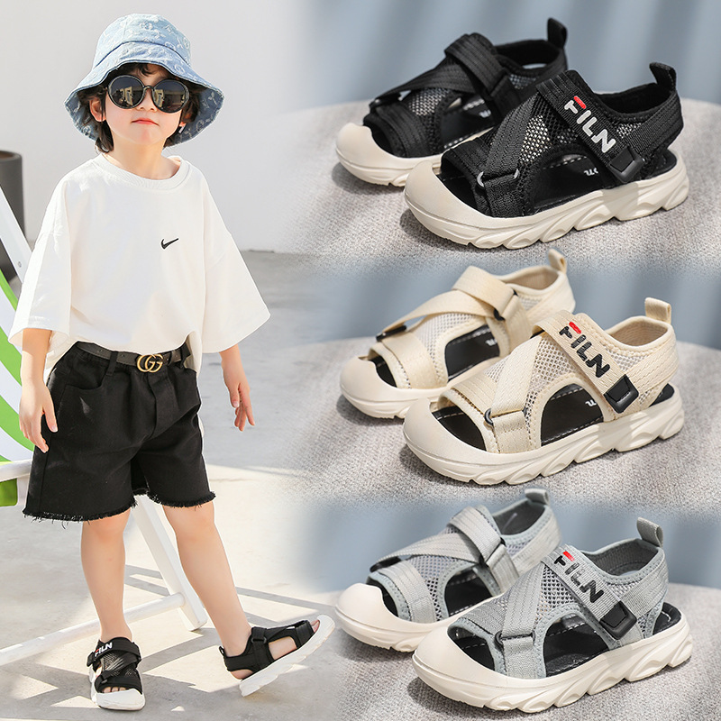 男童涼鞋2021新款夏季軟底包頭韓版沙灘鞋中大童網布寶寶童鞋涼鞋
