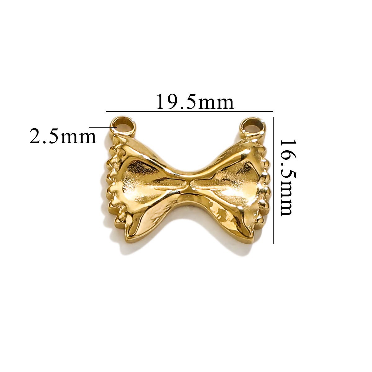 Colgante de lazo de acero inoxidable, accesorios de joyería de bricolaje, pendientes, collares, accesorios de joyería, colgantes decorativos al por mayor