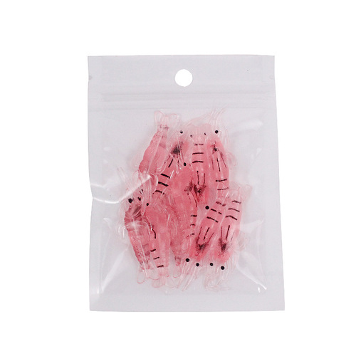 Wholesale bionic glow-in-the-dark fake shrimp lure 4cm soft shrimp with hook fishy smell fake lure lure tip-up bait