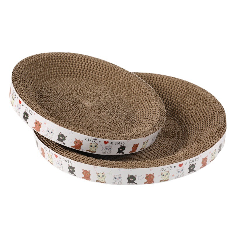 Pipetao corrugado redondo gato tablero del rasguño del gato resistente a los arañazos gato de juguete suministra un gran número de en stock al por mayor tazón gato garra Junta