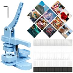 軽量プラスチックバッジマシン 50*50 正方形金型バッジマシンセット DIY バー自家製マシン回転