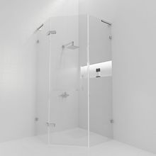 无框钻石型淋浴房玻璃隔断定制酒店卫生间钢化玻璃防爆玻璃浴室门