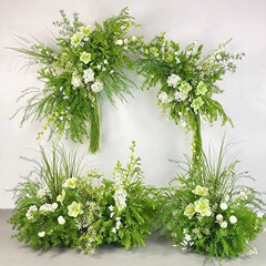 造園、花、森のシーン、道路案内、造花、緑の植物の小道具、結婚式の装飾、造花、結婚式のフラワーアレンジメント