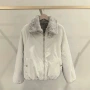 正反秋冬翻领法式棉服