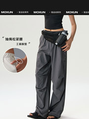 新款速干运动工装裤女户外休闲跑步训练健身服瑜伽阔腿裤