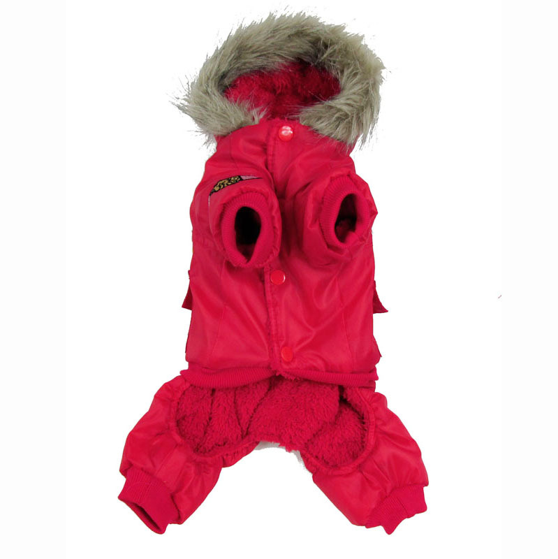 Pet Dog Winter Clothes Red