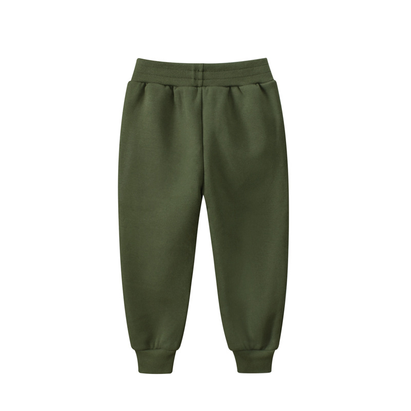 Ropa infantil 27kids, otoño e invierno, nueva colección 2024, pantalones deportivos de forro polar para niños, pantalones jogger para bebés, venta al por mayor image 4