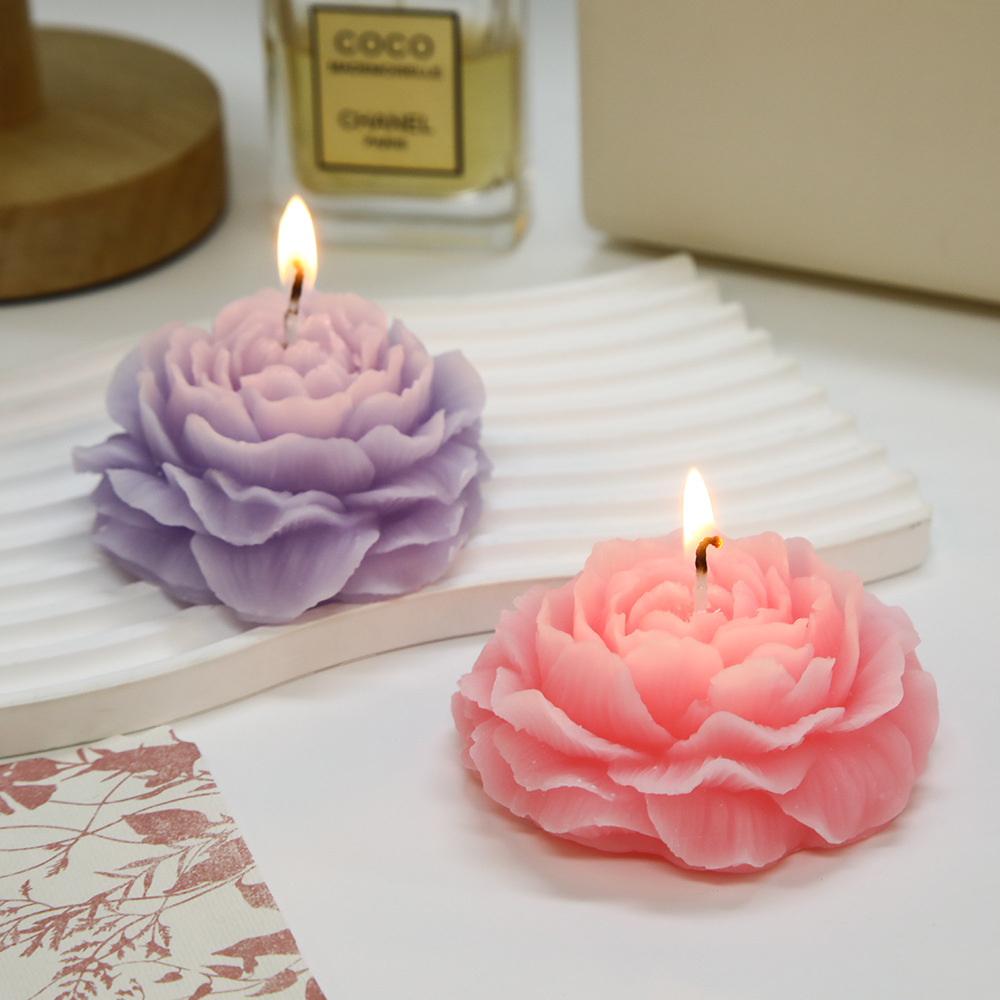 Peony flor aromaterapia vela al por mayor Día DE LA Madre fragancia regalo simulación flor forma vela decoración transfronteriza