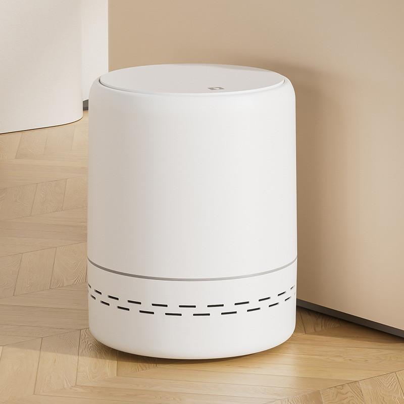 Household Design Air Pressure Bagging Trash Can Press Pop-Up Cover Cylindrical Kitchen Household Toilet Large Trash Can