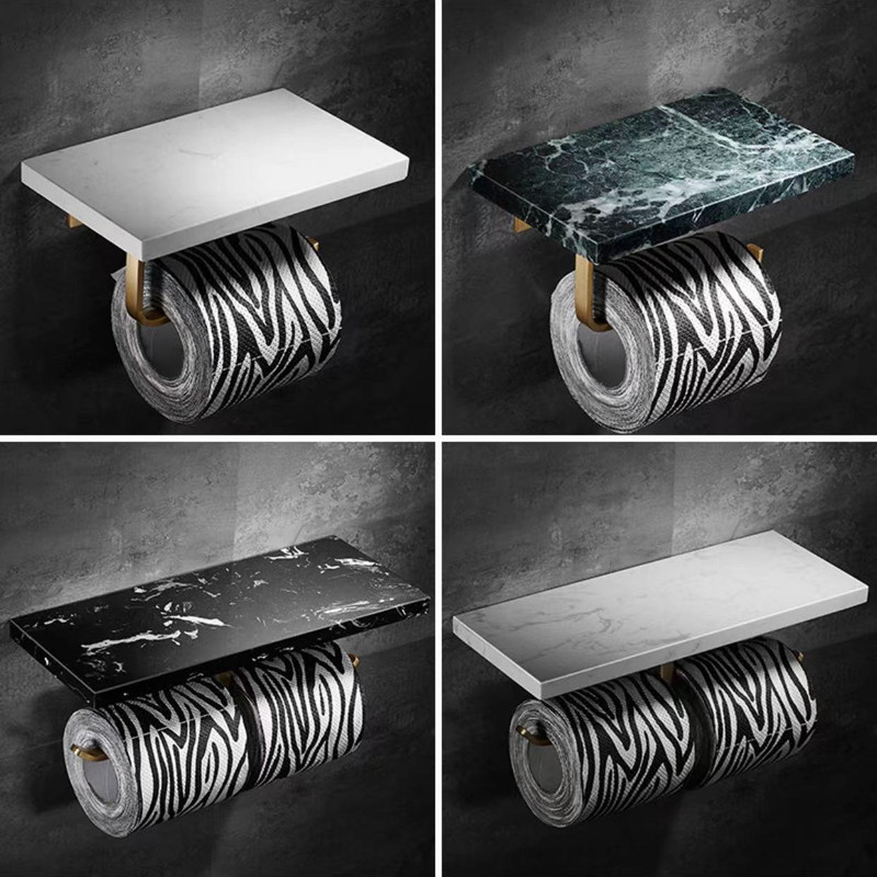 Nordic Light Luxury Marble Toilet Tissue Rack Large Roll Paper Box Toilet Multi-functional Towel Rack Double Tissue Rack Nordic Light Luxury Marble Toilet Tissue Rack Large Roll Paper Box Toilet Multi-functional Towel Rack Double Tissue Rack